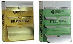 Precision Brand - 4 Piece, 50 Inch Long x 6 Inch Wide x 0.001 to 0.005 Inch Thick, Assortment Roll Shim Stock - Brass, 0.001 to 0.005 Inch Thick - Apex Tool & Supply