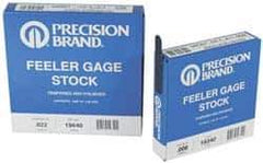 Precision Brand - 0.017 Inch Thick x 25 Ft. Long x 1/2 Inch Wide, Feeler Stock Roll - High Carbon Steel - Apex Tool & Supply