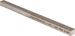 Precision Brand - 12" Long x 5/8" High x 5/8" Wide, Plain Key Stock - Stainless Steel - Apex Tool & Supply