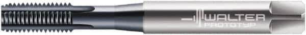 Walter-Prototyp - 1/4-20 UNC 2B 4 Flute TiCN Finish Powdered Metal Straight Flute Machine Tap - Modified Bottoming, Right Hand Thread, 80.01mm OAL, 15.01mm Thread Length, Oversize, Through Coolant - Exact Industrial Supply