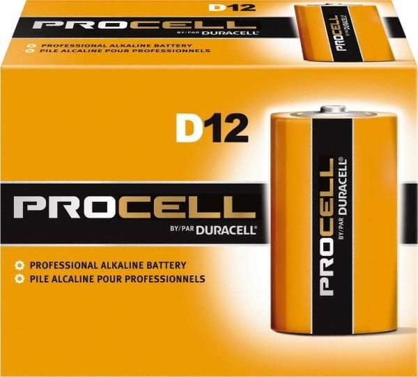 Duracell - Size D, Alkaline, Standard Battery - 1.5 Volts, Button Tab Terminal - Apex Tool & Supply