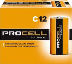 Duracell - Size C, Alkaline, Standard Battery - 1.5 Volts, Button Tab Terminal - Apex Tool & Supply