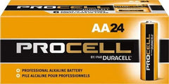 Duracell - Size AA, Alkaline, 144 Pack, Standard Battery - 1.5 Volts, Button Tab Terminal - Apex Tool & Supply