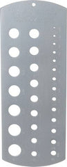 PEC Tools - 1.5mm to 12.5mm Hole Size Drill Gage - 30 Holes - Apex Tool & Supply