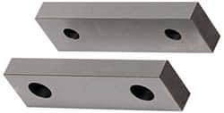 Gibraltar - 8-1/8" Wide x 2-1/2" High x 1" Thick, Flat/No Step Vise Jaw - Soft, Aluminum, Fixed Jaw, Compatible with 8" Vises - Apex Tool & Supply