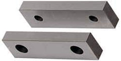 Gibraltar - 8-1/8" Wide x 2-1/2" High x 1" Thick, Flat/No Step Vise Jaw - Soft, Aluminum, Fixed Jaw, Compatible with 8" Vises - Apex Tool & Supply