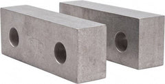 Gibraltar - 4-1/8" Wide x 1-1/2" High x 1" Thick, Flat/No Step Vise Jaw - Soft, Aluminum, Fixed Jaw, Compatible with 4" Vises - Apex Tool & Supply