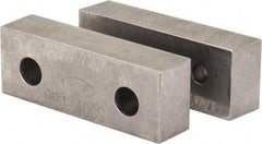 Gibraltar - 4-1/8" Wide x 1-1/2" High x 1" Thick, Flat/No Step Vise Jaw - Soft, Steel, Fixed Jaw, Compatible with 4" Vises - Apex Tool & Supply