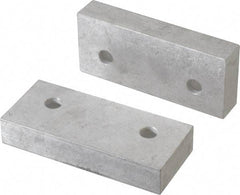 Gibraltar - 4-1/8" Wide x 1-3/4" High x 3/4" Thick, Flat/No Step Vise Jaw - Soft, Aluminum, Fixed Jaw, Compatible with 4" Vises - Apex Tool & Supply