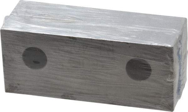 Gibraltar - 4-1/8" Wide x 1-3/4" High x 3/4" Thick, Flat/No Step Vise Jaw - Soft, Steel, Fixed Jaw, Compatible with 4" Vises - Apex Tool & Supply