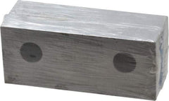 Gibraltar - 4-1/8" Wide x 1-3/4" High x 3/4" Thick, Flat/No Step Vise Jaw - Soft, Steel, Fixed Jaw, Compatible with 4" Vises - Apex Tool & Supply