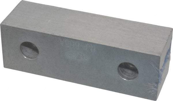 Gibraltar - 6-1/8" Wide x 2" High x 1" Thick, Flat/No Step Vise Jaw - Soft, Aluminum, Fixed Jaw, Compatible with 6" Vises - Apex Tool & Supply