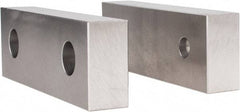 Gibraltar - 6-1/8" Wide x 2" High x 1" Thick, Flat/No Step Vise Jaw - Soft, Steel, Fixed Jaw, Compatible with 6" Vises - Apex Tool & Supply