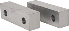 Gibraltar - 6-1/8" Wide x 2" High x 1-1/2" Thick, Flat/No Step Vise Jaw - Soft, Steel, Fixed Jaw, Compatible with 6" Vises - Apex Tool & Supply