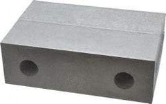 Gibraltar - 6-1/8" Wide x 2" High x 2" Thick, Flat/No Step Vise Jaw - Soft, Aluminum, Fixed Jaw, Compatible with 6" Vises - Apex Tool & Supply
