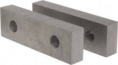 Gibraltar - 8-1/8" Wide x 2-1/2" High x 1-1/4" Thick, Flat/No Step Vise Jaw - Soft, Aluminum, Fixed Jaw, Compatible with 8" Vises - Apex Tool & Supply
