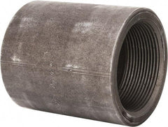 Made in USA - Size 2 x 1", Class 3,000, Forged Carbon Steel Black Pipe Reducing Coupling - 3,000 psi, Threaded End Connection - Apex Tool & Supply