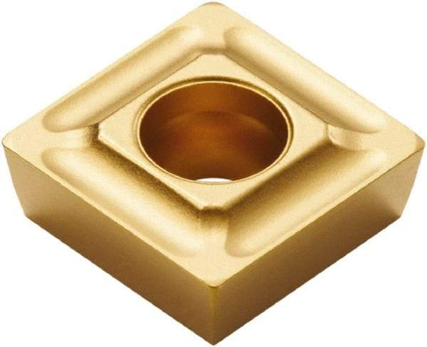 Seco - SPMX070304 75 Grade F40M Carbide Milling Insert - TiAlN/TiN Finish, 0.156" Thick, 1/2" Inscribed Circle, 0.015" Corner Radius - Apex Tool & Supply