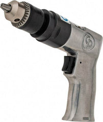 Chicago Pneumatic - 3/8" Keyed Chuck - Pistol Grip Handle, 2,400 RPM, 1.94 LPS, 4.1 CFM, 0.5 hp, 90 psi - Apex Tool & Supply