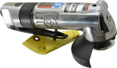 Chicago Pneumatic - 4" Wheel Diam, 12,000 RPM, Pneumatic Angle & Disc Grinder - 3/8-24 Spindle, 24 CFM, Rear Exhaust - Apex Tool & Supply