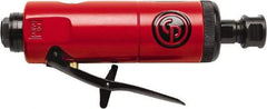 Chicago Pneumatic - 1/4" Collet, Straight Handle, Straight Air Die Grinder - 22,000 RPM, Rear Exhaust, 26 CFM, 0.4 hp, 90 psi, 1/4" Inlet - Apex Tool & Supply