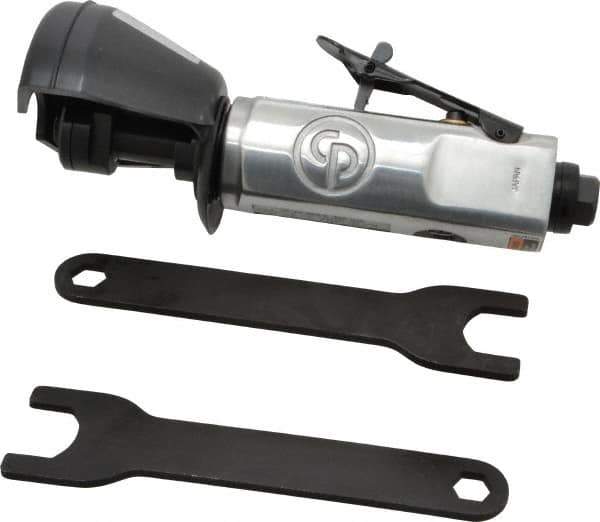 Chicago Pneumatic - 2-7/8" Wheel Diam, 20,000 RPM, Pneumatic Cutoff & Cutoff-Grinder Tool - Straight Handle, 1/4" Inlet - Apex Tool & Supply