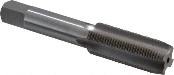 Interstate - M18x1.50 Metric Fine 4 Flute Bright Finish High Speed Steel Straight Flute Standard Hand Tap - Plug, Right Hand Thread, 4-1/32" OAL, 1-13/16" Thread Length, D3 Limit, Oversize - Apex Tool & Supply