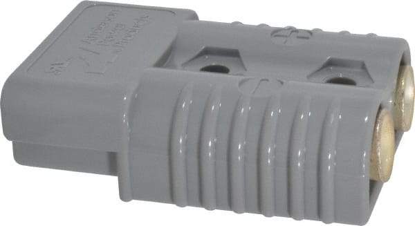 Made in USA - 1/0 AWG, 600 V, 175 A, Battery Connector - Gray - Apex Tool & Supply