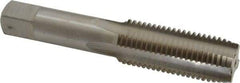 Interstate - M22x2.50 Metric Coarse 4 Flute Bright Finish High Speed Steel Straight Flute Standard Hand Tap - Plug, Right Hand Thread, 4-11/16" OAL, 2-7/32" Thread Length, D4 Limit, Oversize - Apex Tool & Supply