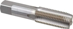 Interstate - M30x3.00 Metric Fine 6H 4 Flute Bright Finish High Speed Steel Straight Flute Standard Hand Tap - Plug, Right Hand Thread, 5-7/16" OAL, 2-9/16" Thread Length, D8 Limit, Oversize - Apex Tool & Supply