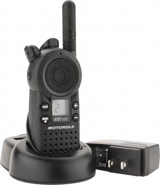 Motorola - 200,000 Sq Ft Range, 4 Channel, 1 Watt, Series CLS, Professional Two Way Radio - UHF Band, Lithium-Ion Battery, 12 hr Life, 5.8" High x 2" Wide x 1.1" Deep, Cloning, Low Battery Alerts - Apex Tool & Supply