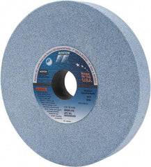 Norton - 7" Diam x 1-1/4" Hole x 1" Thick, J Hardness, 60 Grit Surface Grinding Wheel - Ceramic, Type 1, Medium Grade, 3,600 Max RPM, Vitrified Bond, No Recess - Apex Tool & Supply