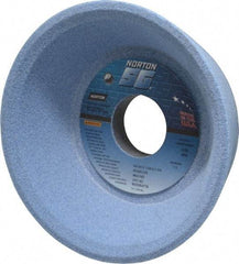 Norton - 5" Diam, 1-1/4" Hole Size, 1-3/4" Overall Thickness, 60 Grit, Type 11 Tool & Cutter Grinding Wheel - Medium Grade, Ceramic, L Hardness, Vitrified Bond, 4,585 RPM - Apex Tool & Supply