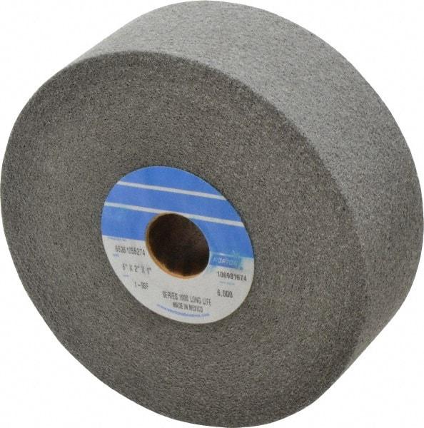 Norton - 6" Diam, 2" Face Width, 1" Center Hole, Fine Grade, Silicon Carbide Deburring Wheel - Convolute, Hard Density 9 Grade, 4,500 RPM - Apex Tool & Supply