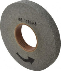Norton - 8" Diam, 1" Face Width, 3" Center Hole, Fine Grade, Silicon Carbide Deburring Wheel - Convolute, Medium Density 6 Grade, 3,650 RPM - Apex Tool & Supply