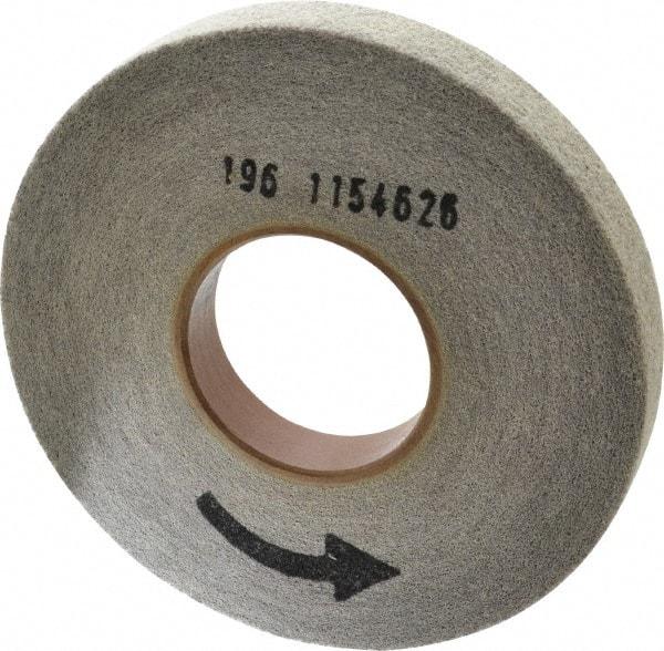 Norton - 8" Diam, 1" Face Width, 3" Center Hole, Medium Grade, Aluminum Oxide Deburring Wheel - Convolute, Hard Density 7 Grade, 3,650 RPM - Apex Tool & Supply