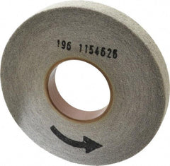 Norton - 8" Diam, 1" Face Width, 3" Center Hole, Medium Grade, Aluminum Oxide Deburring Wheel - Convolute, Hard Density 7 Grade, 3,650 RPM - Apex Tool & Supply