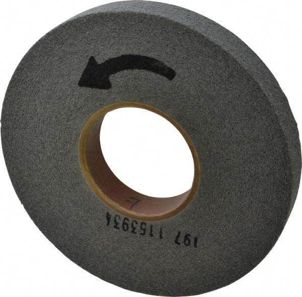 Norton - 8" Diam, 1" Face Width, 3" Center Hole, Medium Grade, Silicon Carbide Deburring Wheel - Convolute, Hard Density 8 Grade, 3,650 RPM - Apex Tool & Supply