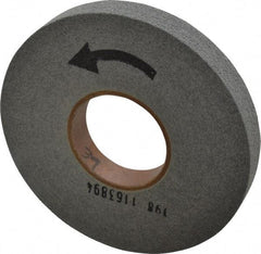 Norton - 8" Diam, 1" Face Width, 3" Center Hole, Fine Grade, Silicon Carbide Deburring Wheel - Convolute, Hard Density 9 Grade, 4,500 RPM - Apex Tool & Supply