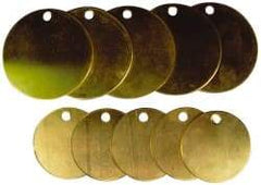 NMC - Safety & Facility Valve Tag - Tag Header: CAUTION, 1 Side, Brass - Apex Tool & Supply