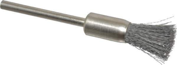 Anderson - 5/16" Brush Diam, Crimped, End Brush - 1/8" Diam Shank, 25,000 Max RPM - Apex Tool & Supply