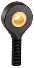 Igus - 1/2" ID, 1-5/16" Max OD, 1,035 Lb Max Static Cap, Self Aligning Spherical Rod End - 1/2-20 RH, 1/2" Shank Diam, 1-1/2" Shank Length, Thermoplastic with Plastic Raceway - Apex Tool & Supply