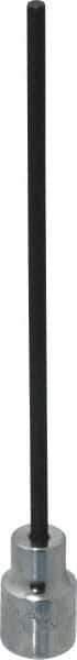 Proto - 3/8" Drive, 4mm Hex Bit Socket - 6-29/32" OAL, 5" Bit Length - Apex Tool & Supply