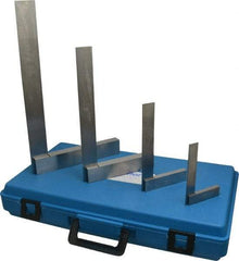 Fowler - 4 Piece, 3, 4, 6, 8 Inch Base Length, 4, 6, 9, 12 Inch Blade Length, Square Set - Steel - Apex Tool & Supply