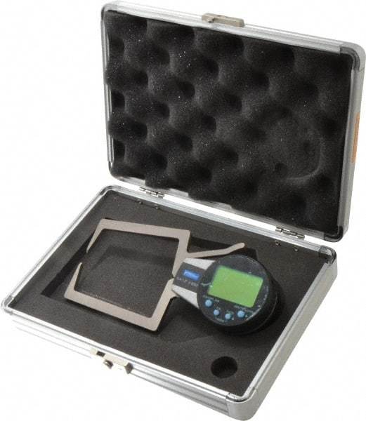 Fowler - 0.4 to 1.2 Inch, Outside Electronic Caliper Gage - 0.0005 Inch Resolution, 0.0008 Inch Accuracy, 357 Battery - Apex Tool & Supply