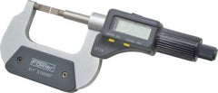 Fowler - 0" to 1" Mechanical Blade Micrometer - 0.0002" Accuracy, 0.001mm Graduation, 0.03" Blade Thickness, Friction Thimble, Digital Counter - Apex Tool & Supply
