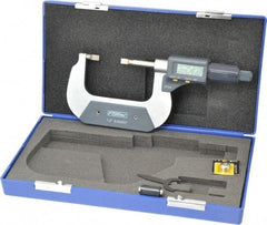 Fowler - 1" to 2" Mechanical Blade Micrometer - 0.0002" Accuracy, 0.001mm Graduation, 0.03" Blade Thickness, Friction Thimble, Digital Counter - Apex Tool & Supply