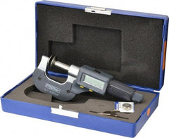 Fowler - 0 to 1 Inch, Ratchet Stop Thimble, IP54 Water Resistance, Electronic Disc Micrometer - 0.7874 Inch Disc, 0.00005 Inch Resolution - Apex Tool & Supply
