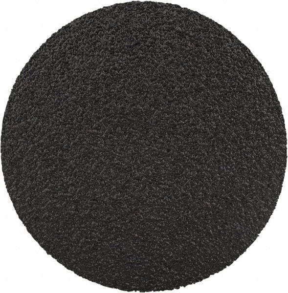 3M - 2" Disc Diam, 80 Grit, Zirconia Alumina Quick Change Disc - Type S Attaching System, Coated, Black, Medium Grade, 25,000 RPM, 501C Series - Apex Tool & Supply