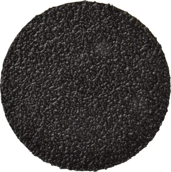 3M - 3" Disc Diam, 36 Grit, Zirconia Alumina Quick Change Disc - Type S Attaching System, Coated, Black, Very Coarse Grade, 20,000 RPM, 501C Series - Apex Tool & Supply